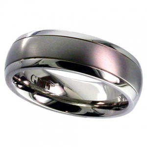 Patterned Titanium Wedding Ring (TO36D)